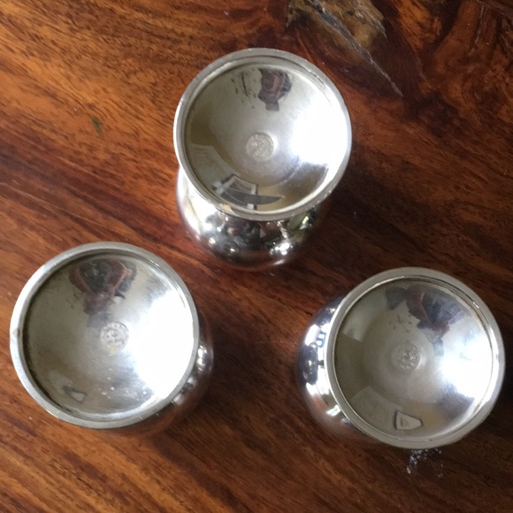 ROMA S.L. Silver Plated Wine Goblets Grape Leaf Motif Made in Spain ( Set of 3 ) - Picture 6 of 13